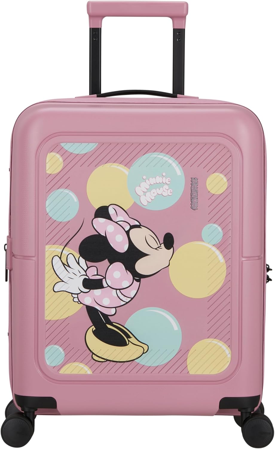 American Tourister Dashpop Disney - Spinner S, verwisselbare handtas, 55 cm, 41/47 L, meerkleurig (Minnie Bubbles)