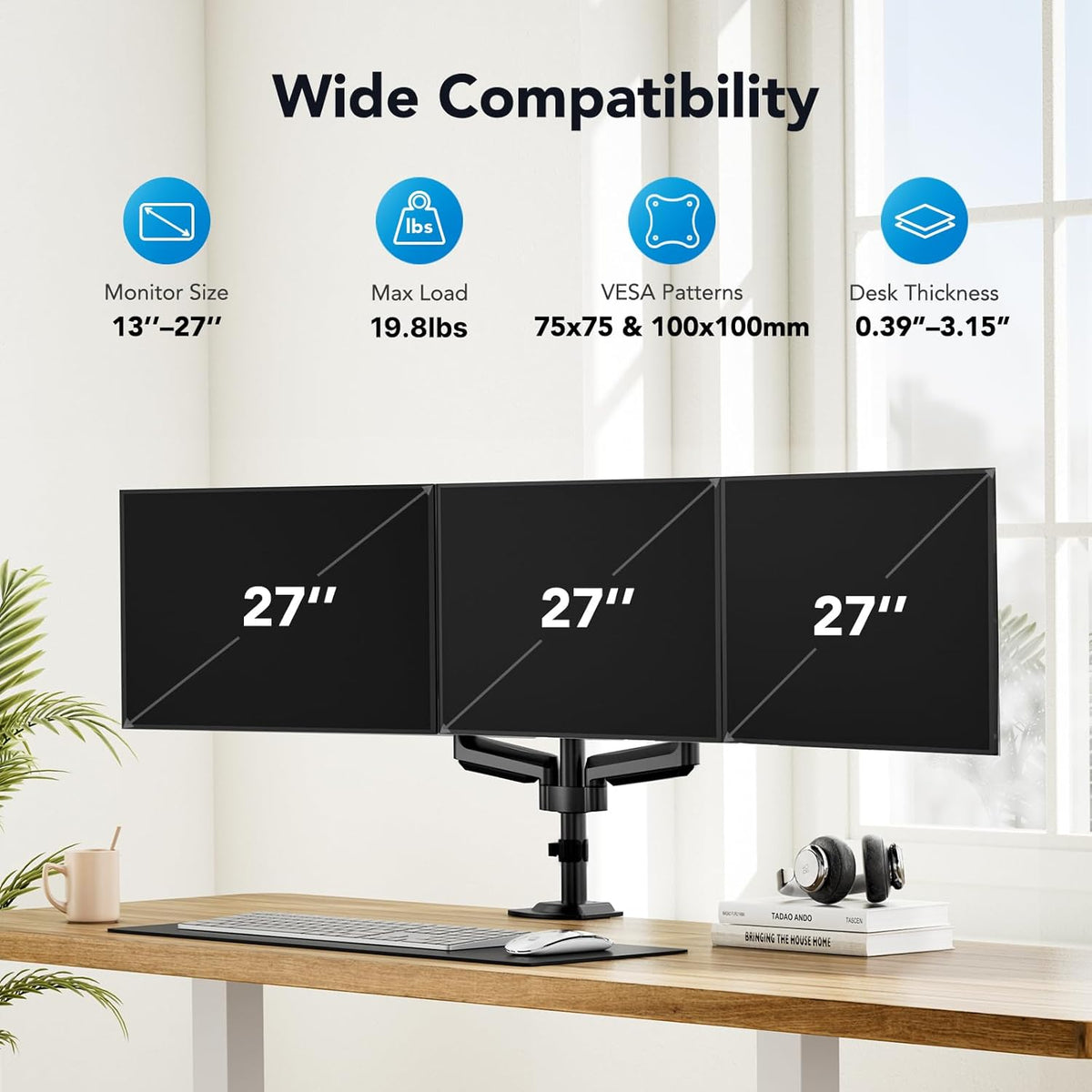 HUANUO Triple Monitor Mount