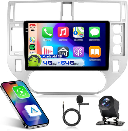 9" Autoradio – Multimedia Systeem – Auto Radio – Inbouw Radio – Navigatie Systeem – Android 15 – Draadloos CarPlay & Android Auto