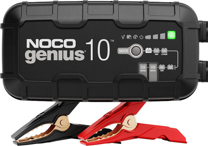 NOCO GENIUS10EU, 10A Automatische Oplader, 6V en 12V Batterijlader, AGM, SLA, Gel en Lithium Auto-Acculader, Onderhoudslader, Druppellader en Desulfator - Auto, Motorfiets, Boot, SUV, ATV, RV, Camper