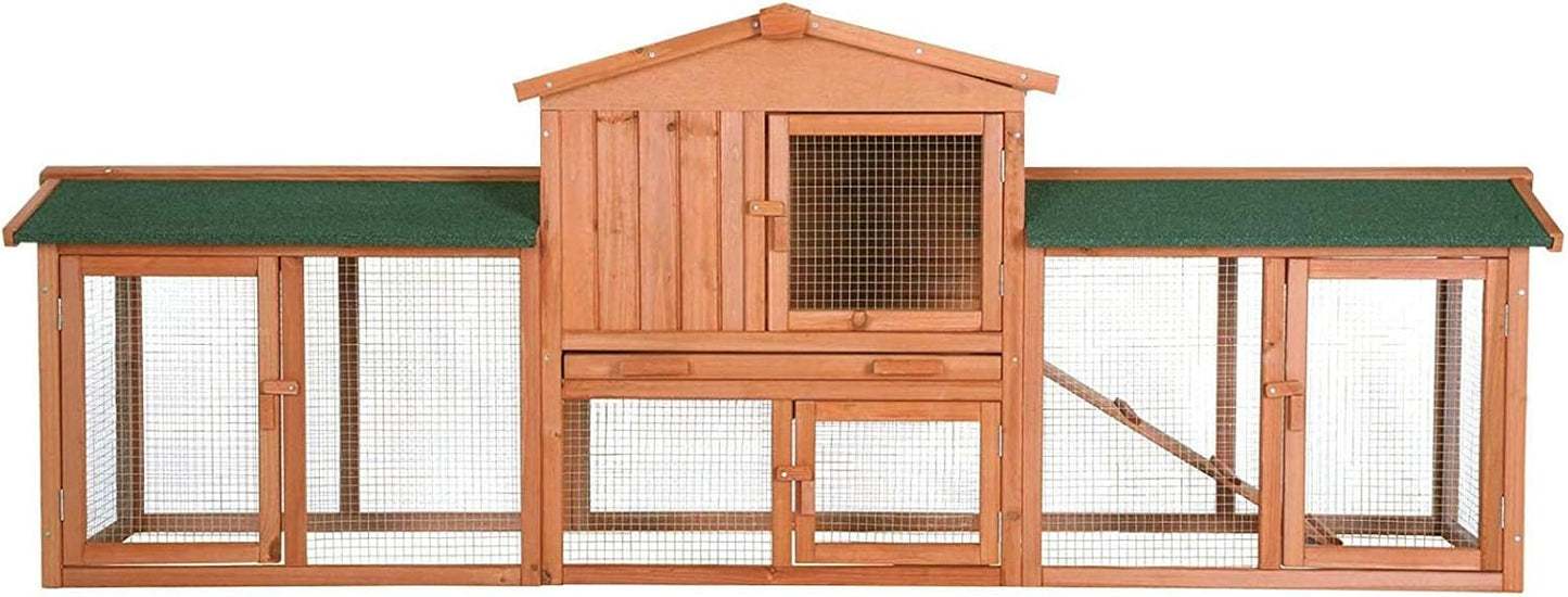 lionto by dibea Konijnenhok XXL Dierenhok voor kleine dieren Premium Konijnenvilla 212x52x85 cm