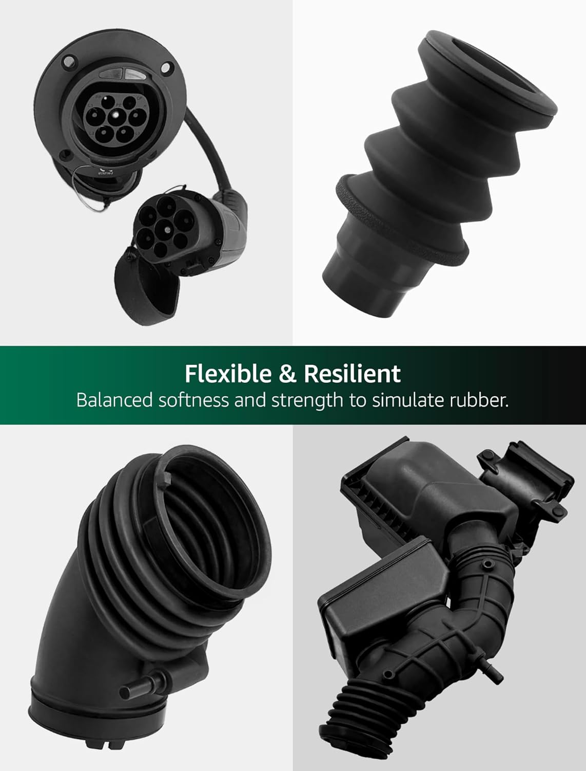 SuperFlex UL94 V-0, hars voor 3D-printers, moeilijk ontvlambare onderdelen simulatie flexibel rubber 80A, gemaakt in Korea door 3DMaterials (1000g, transparant)