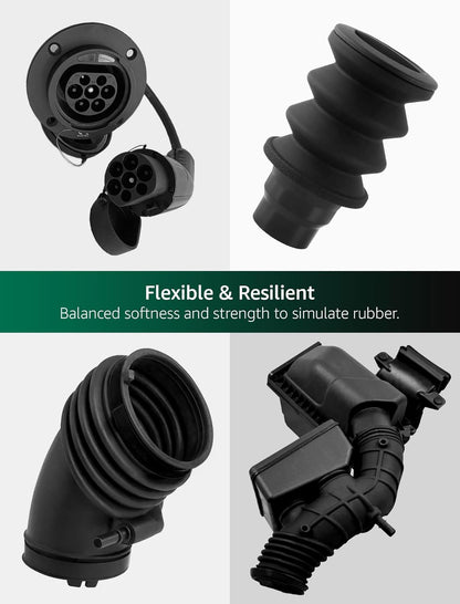 SuperFlex UL94 V-0, hars voor 3D-printers, moeilijk ontvlambare onderdelen simulatie flexibel rubber 80A, gemaakt in Korea door 3DMaterials (1000g, transparant)