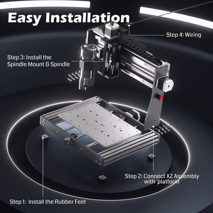 Genmitsu 3020-PRO MAX V2 CNC-freesmachine voor metaalsnijwerk en meer, GRBL-offline bediening, met eindschakelaars en noodstop, effectief XYZ-werkbereik 300 x 205 x 78 mm