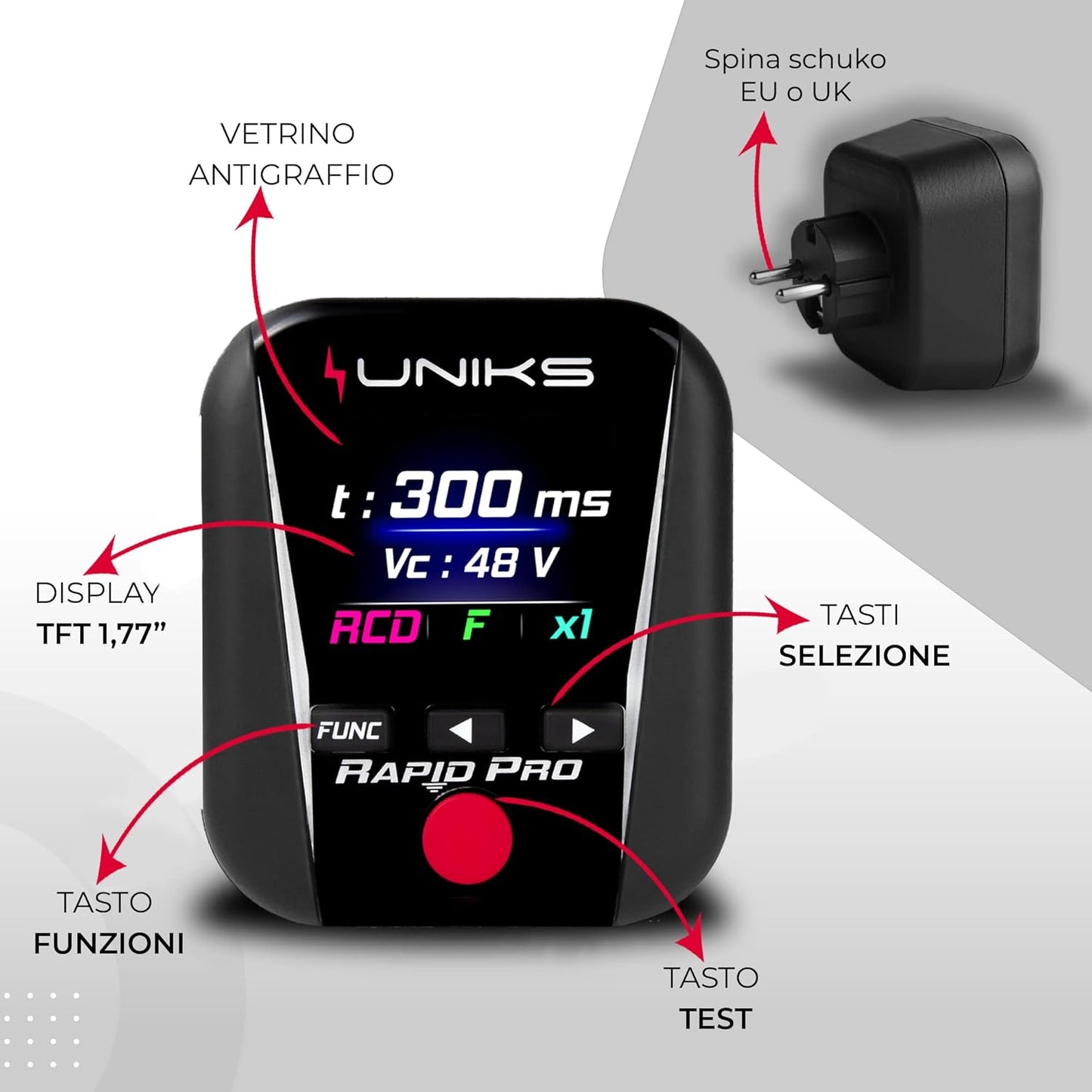 Uniks Multifunctioneel in zakformaat voor de inspectie van elektrische installaties - RAPIDPRO