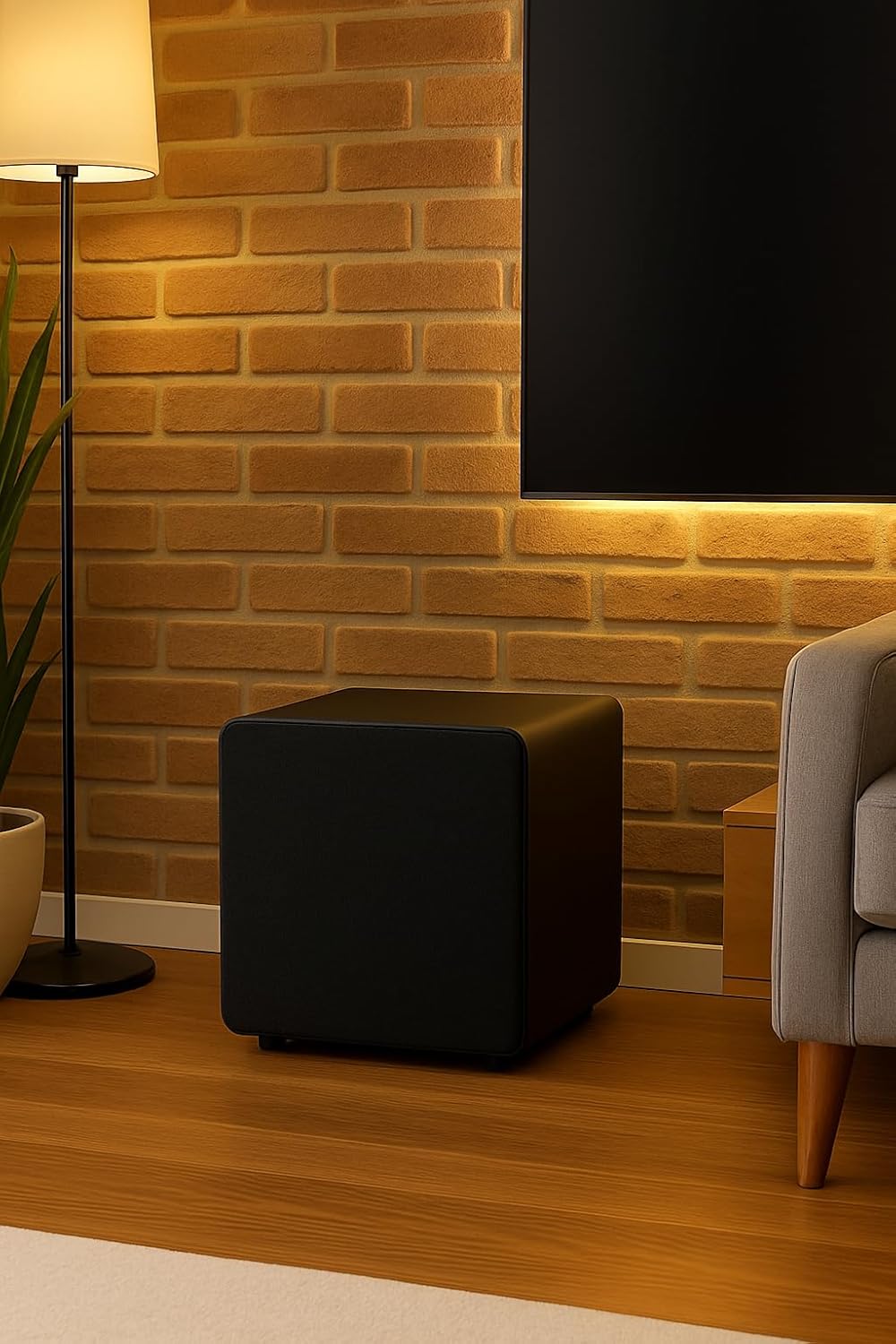 DYNAVOICE Challenger SUB-8 Zwart – Actieve 8 inch Subwoofer, 90W RMS (125W Max), 25–180 Hz, Auto On/Off | Voor 5.1 Home Cinema en HiFi tot 25 m² | RCA/LFE en High Level Aansluiting.
