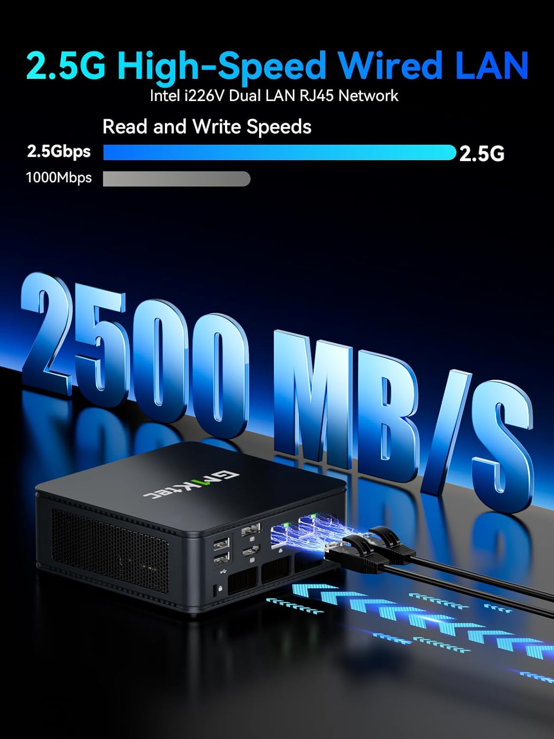 GMKtec AMD Ryzen 7 Mini PC W-11 Pro 7730U(Schlagen Sie Ryzen 7 5825U) (8 C/16 T4,50 GHz), M5 Ultra Dual LAN 2.5G Mini Computer, 32GB DDR4 RAM+1TB PCIe-SSD, WiFi 6, USB 3.2, USB-C, BT 5.2, DP, HDMI