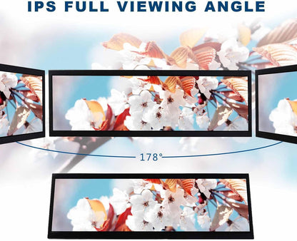 VSDISPLAY 14,5 inch 2560x720 USB C IPS LCD Monitor, universele vervanging voor 3 * 120 mm fan van de pc -case