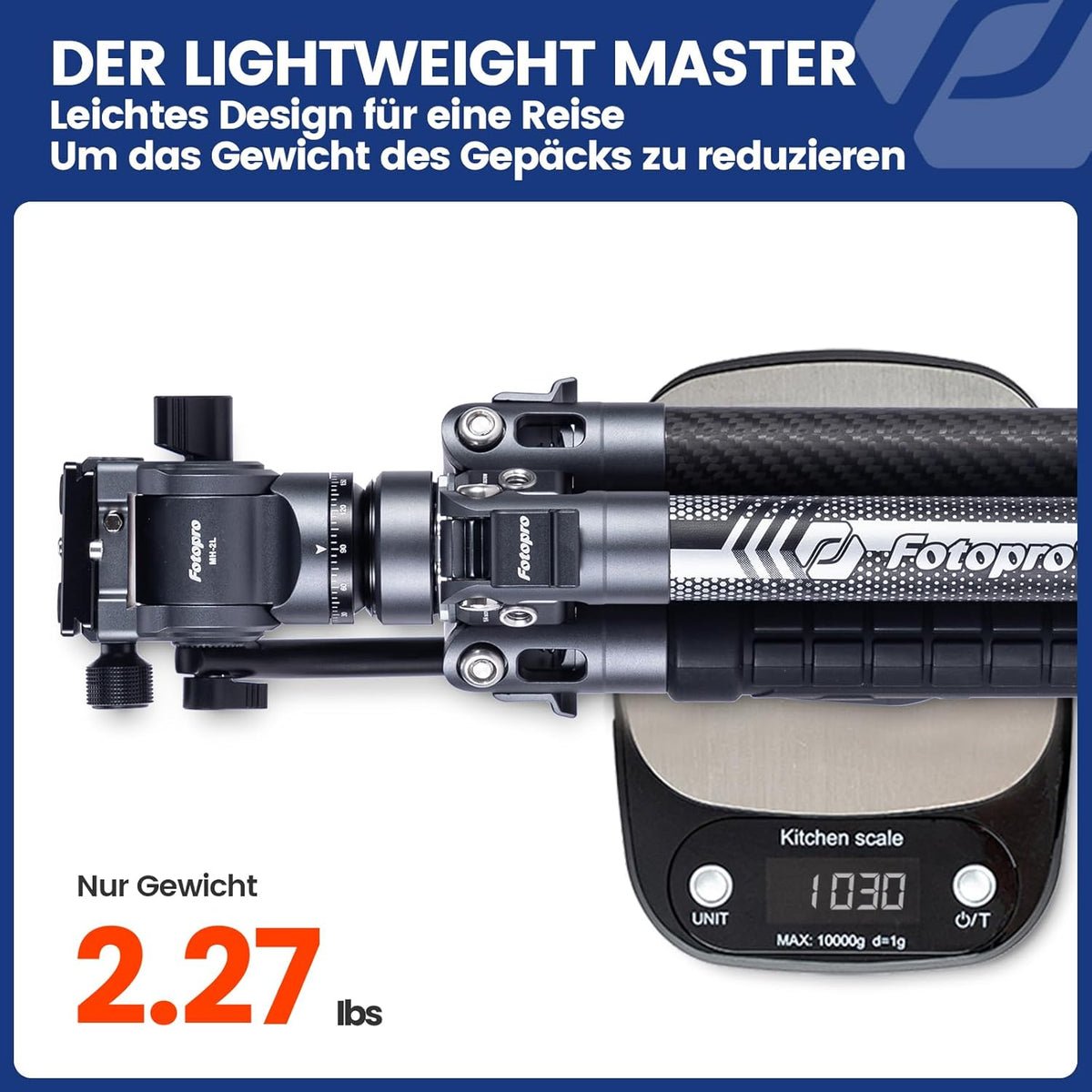 Videostatief – Camerastatief – Reisstatief – Fotostatief – Vlogstatief – Lichtgewicht 1,03 Kg – 3K Koolstofvezel Met Vloeistofkop