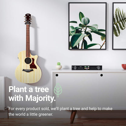 Majority Fitzwilliam Internet Radio with DAB+ and Bluetooth | FM, Spotify Connect, Podcasts | USB, AUX, RCA Audio Output | 90+ Presets, Colour Display | Remote Control | Black 2024 Hifi Tuner