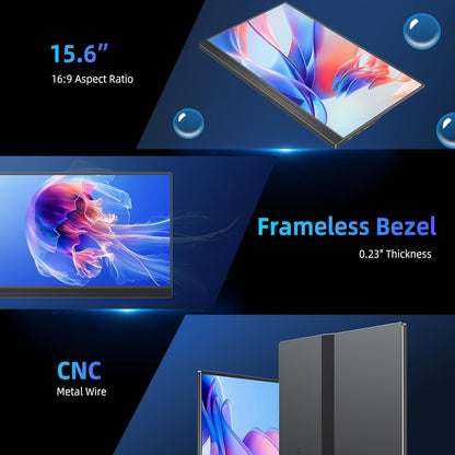 <font dir="auto" style="vertical-align: inherit;"><font dir="auto" style="vertical-align: inherit;">        UPERFECT Portable Monitor 15.6 Inch QLED 4K UHD 100% AdobeRGB 1500:1 500Nits Eye Care IPS Matte Screen with Mini HDMI USB C for Laptop PC Mobile Ph