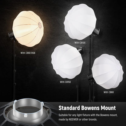 Lantaarn Softbox – Softbox – Lichtdiffuser – Studiolamp – Videolamp – 90 Cm / 35 Inch – Bowens Mount – 360° Lichtverdeling