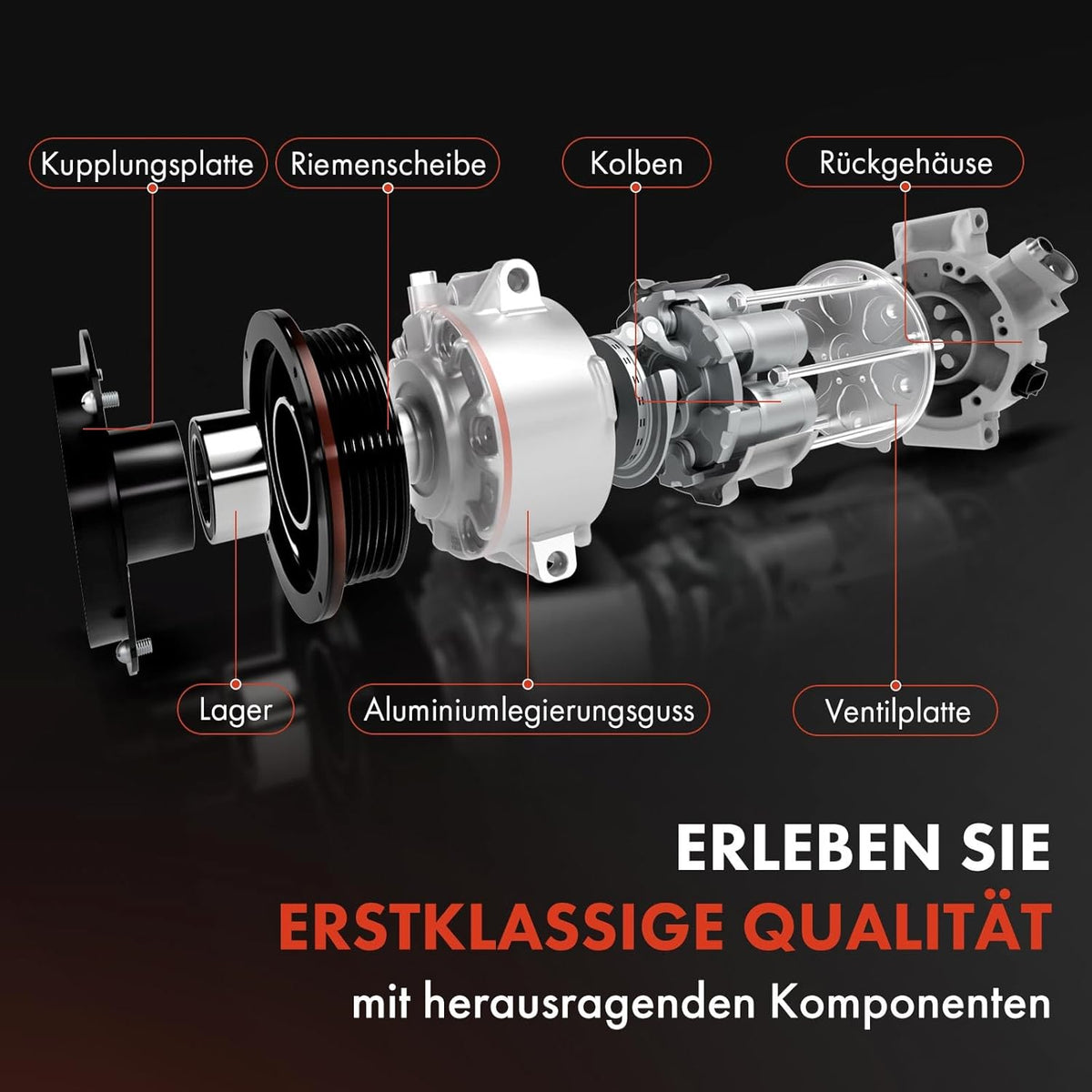 Frankberg ACP1417000P Airconditioning Airconditioning Airconditioning Magnetische koppeling Compressor voor airconditioning Vervanging