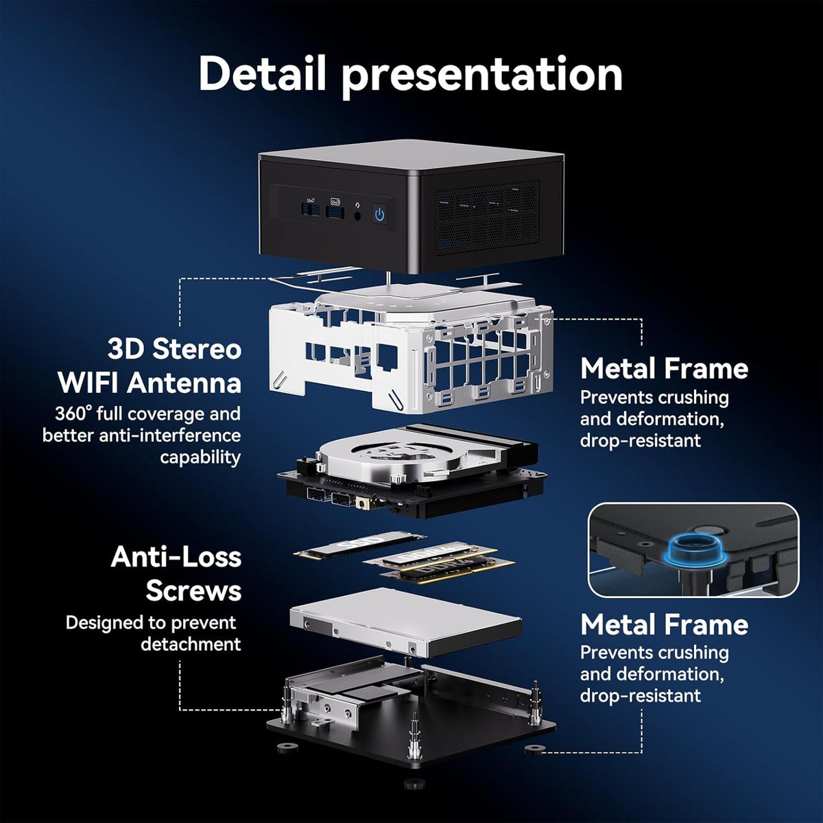 Intel NUC 13 PRO NUC13ANHi5 Arena Canyon, 16 GB RAM 512 GB SSD, Intel Core i5-1340P, Win 11 Pro Mini Desktop Computer, 8K/4K UHD, Gigabit Ethernet/WiFi-6/VESA voor business/kantoor/thuis