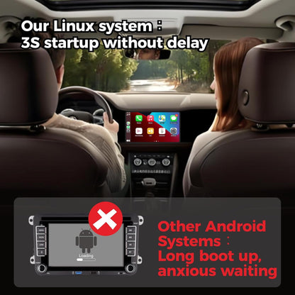 Autoradio, plug en play, compatibel met VW Golf 5 6 Passat Polo rcd330 met draadloze CarPlay Android Auto Bluetooth Radio (DSP-sound)