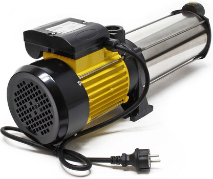 Wiltec centrifugaalpomp meertraps 9000 l/h 2200 W opvoerhoogte 55 m waterpomp voor huishoudelijke watersystemen, ideale stromingspomp voor huis en tuin