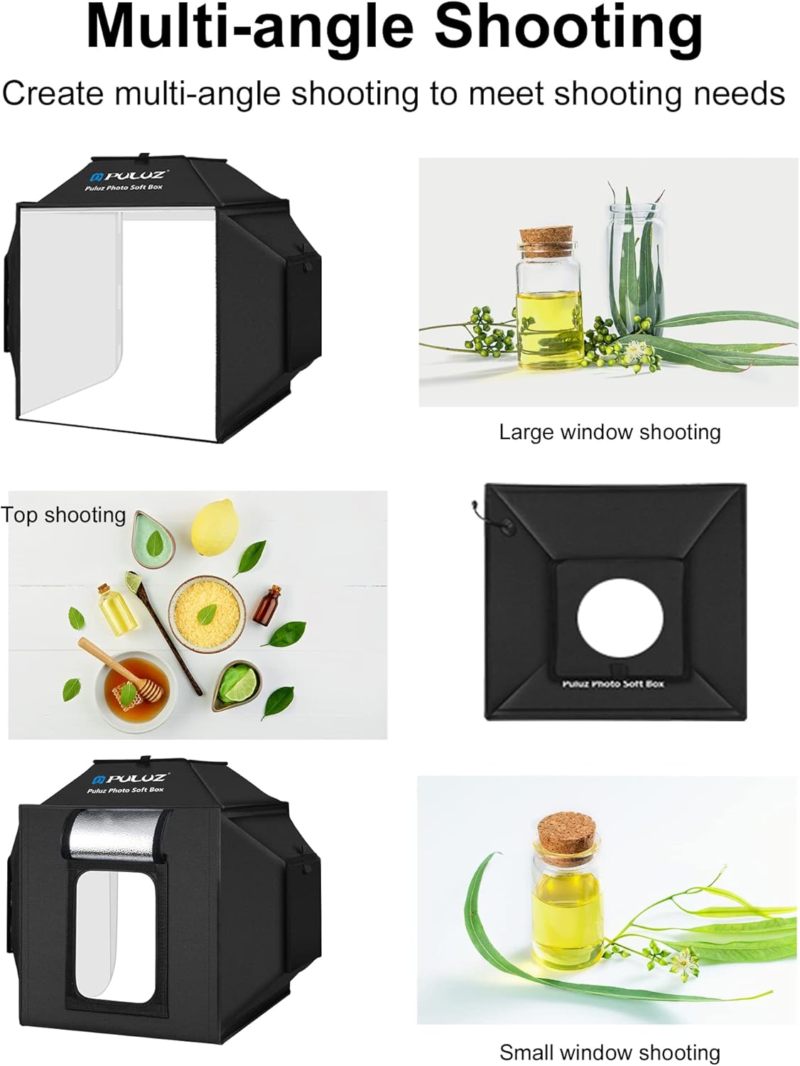 Draagbare Fotostudio – Fotobox – Lichttent – Schiettent – Fotostudioset – 40 x 40 cm – 480 LED, 24 W, 5500 K