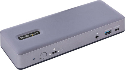 StarTech.com USB-C Docking Station, Multi Monitor USB-C Dock, HDMI/DP/DP Alt-mode, 3x 4K30 / 2x 4K60, 7x USB Hub, 60W Power Delivery, GbE, 3.5mm Audio, Works With Chromebook Certified (DK31C3MNCRUE)