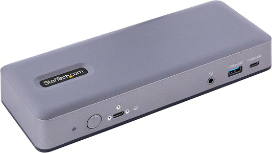 StarTech.com USB-C Docking Station, Multi Monitor USB-C Dock, HDMI/DP/DP Alt-mode, 3x 4K30 / 2x 4K60, 7x USB Hub, 60W Power Delivery, GbE, 3.5mm Audio, Works With Chromebook Certified (DK31C3MNCRUE)
