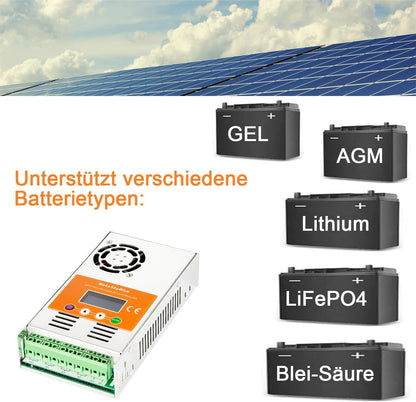 60A MPPT laadregelaar op zonne-energie, max. 160 V, stationaire spanning 2800 W, PV vermogen, voor 12 V/24 V/36 V/48 V batterijsystemen