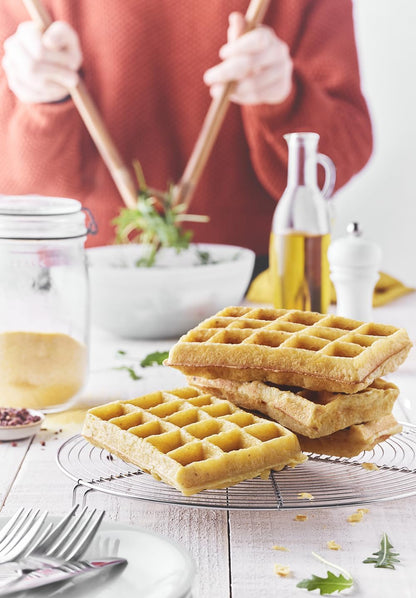 Wafelijzer met 4 wafels