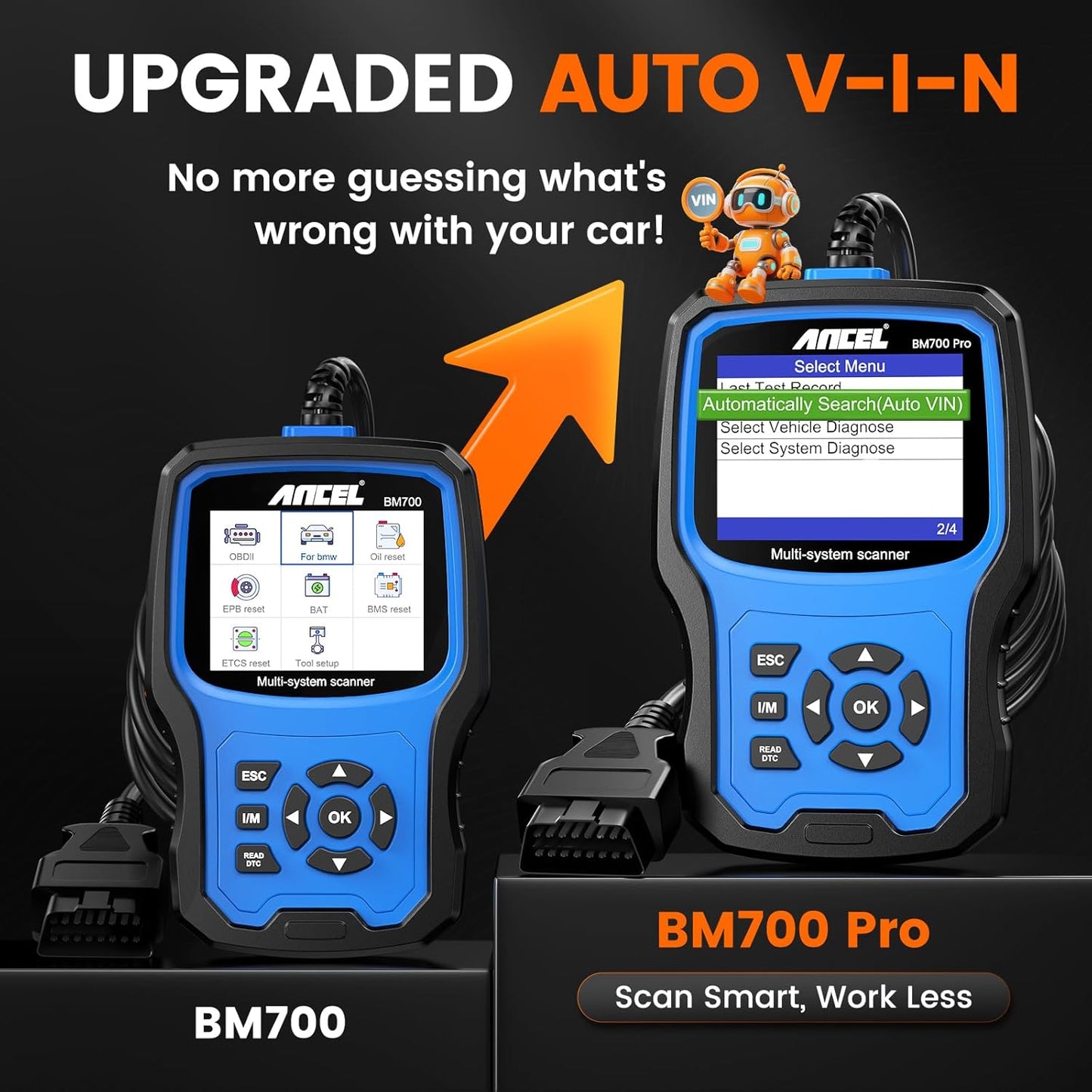 ANCEL BM700Pro All System OBD2 Diagnoseapparaat voor BMW Group Voertuig Diagnose CBS-olie EPB SAS BMS EGS DPF Regeneratie Resetten