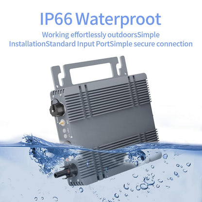 Solar Grid Tie Micro Inverter, 200W MPPT DC22 Tot 48V PV -ingang AC90 Tot 260V Uitgang Single Fase Power Omvormers met WiFi -app regeling, Automatische Identificatie, IP66 Waterdicht