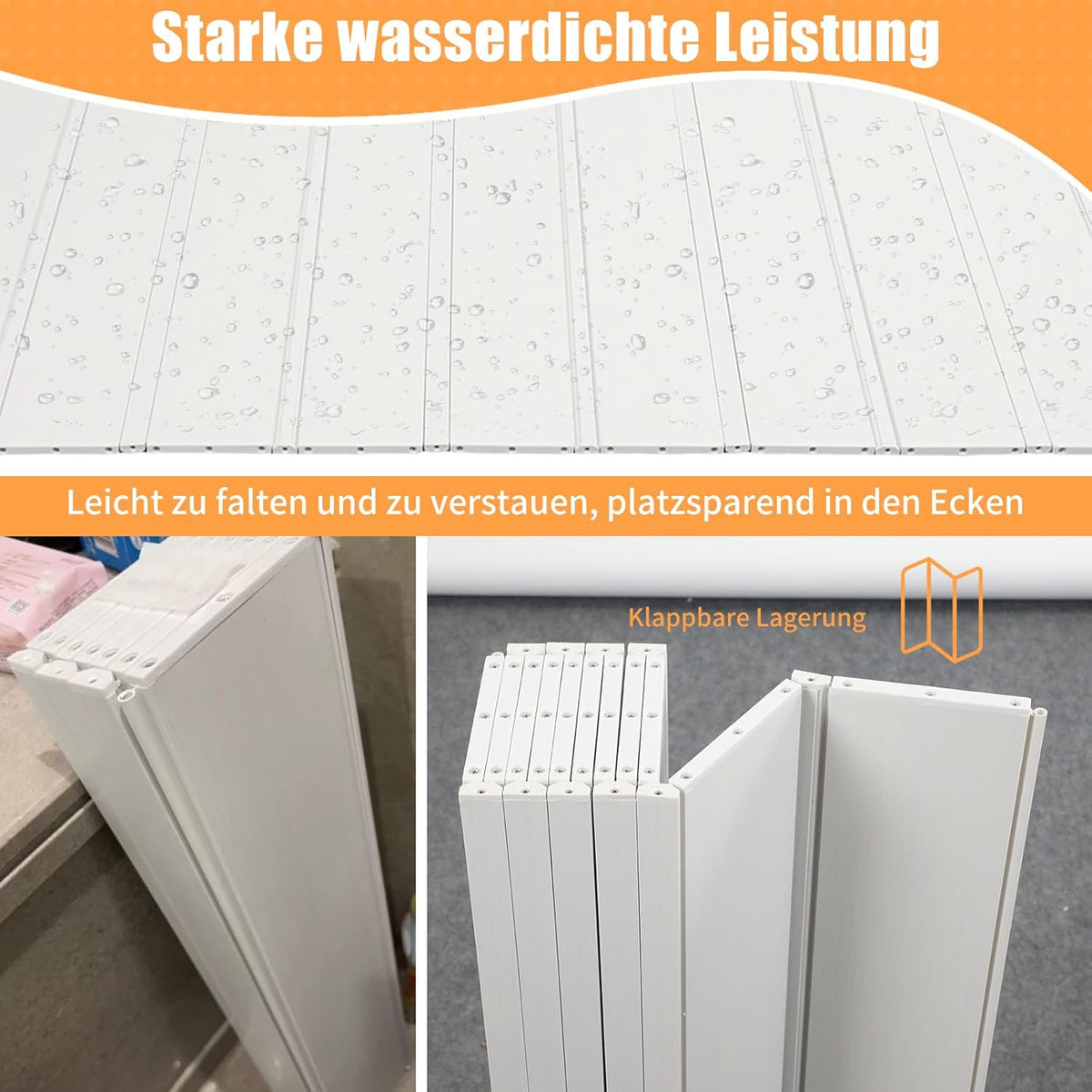 Badkuipafdekking – Badkuipplank – Badplank – Badafdekking – Badkuipdeksel – Waterdicht Pvc – Opvouwbaar, 80 x 165 x 1,2 cm