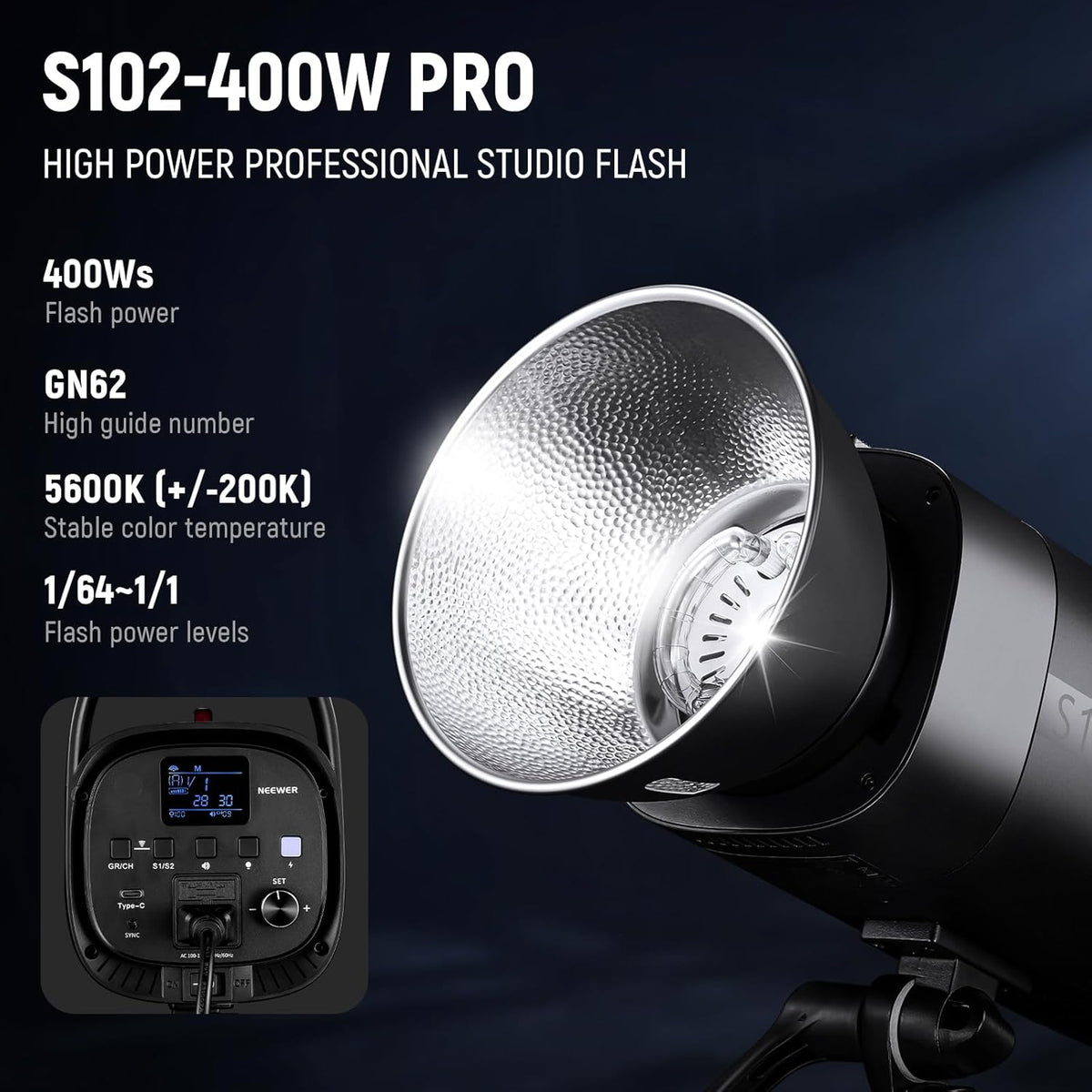 Studioflitsset – Studioflitser – Flitsset – Fotostudio Verlichtingsset – Studioverlichtingsset – 2 Stuks – 400Ws Per Flitser – 5600K Daglicht Met 2,4G Draadloze Trigger