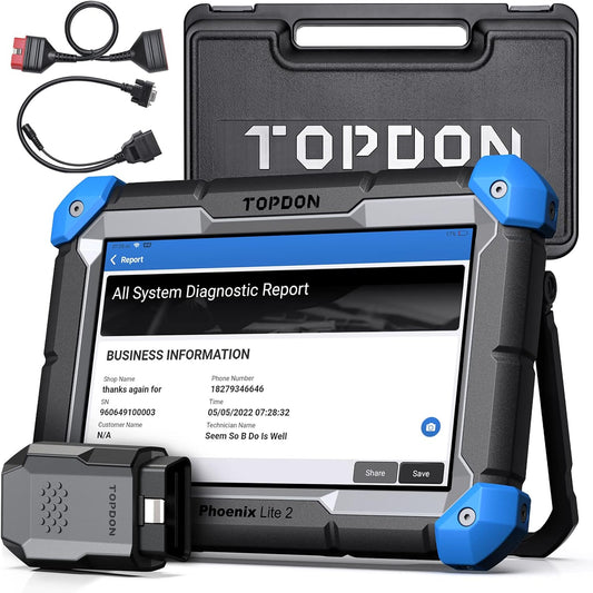 TOPDON Phoenix Lite 2 Autodiagnoseapparaat, online codering, OE-niveau alle systeemdiagnose, 34+ servicefuncties, bidirectionele bediening, V.A.G geleide functie, 2 jaar gratis upgrades