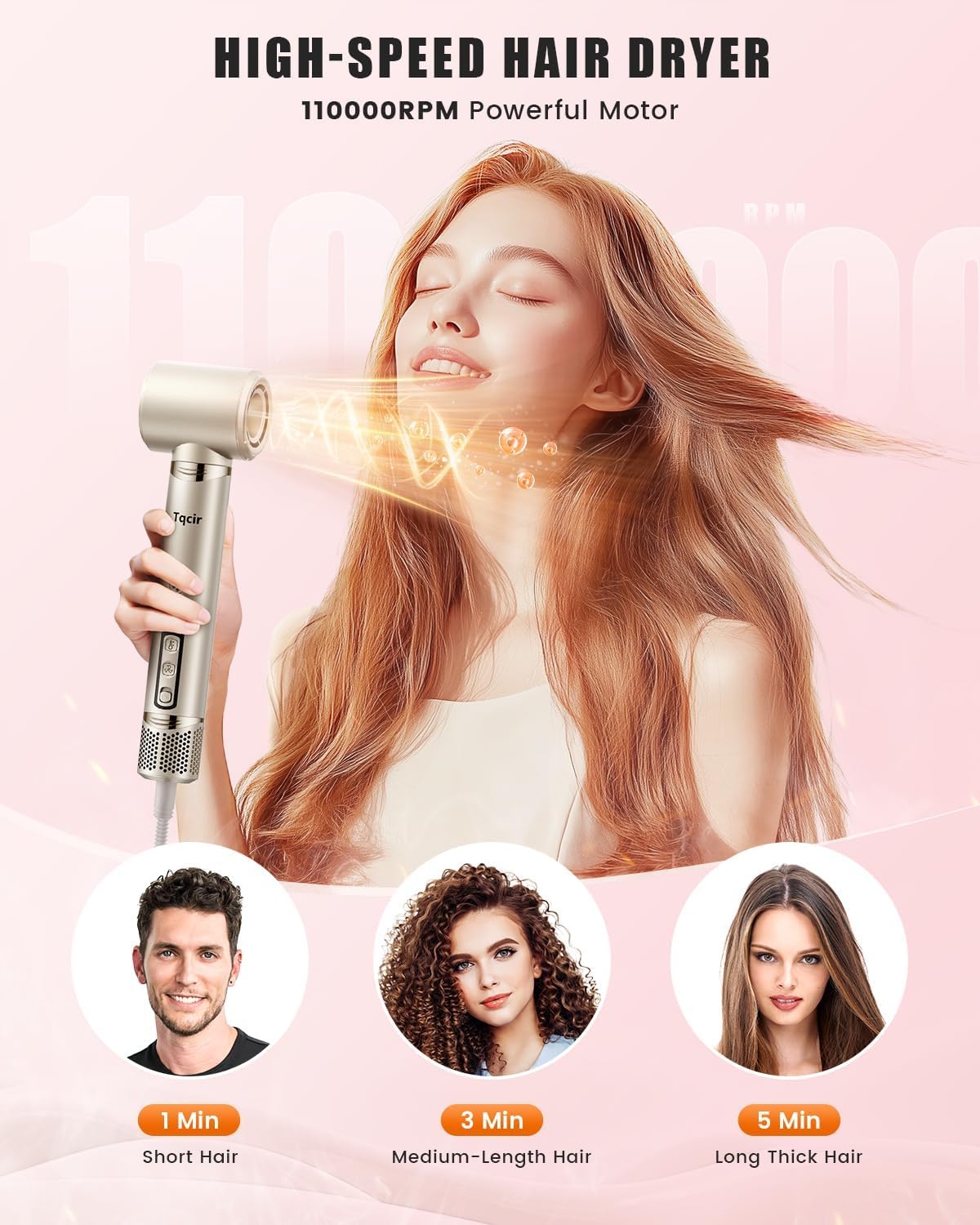 Air Styler & Haardroger – Föhnborstel – Krulborstel – Stylingborstel – Haarstyler – 8-In-1 Met Opbergkoffer – Automatische Krulfunctie