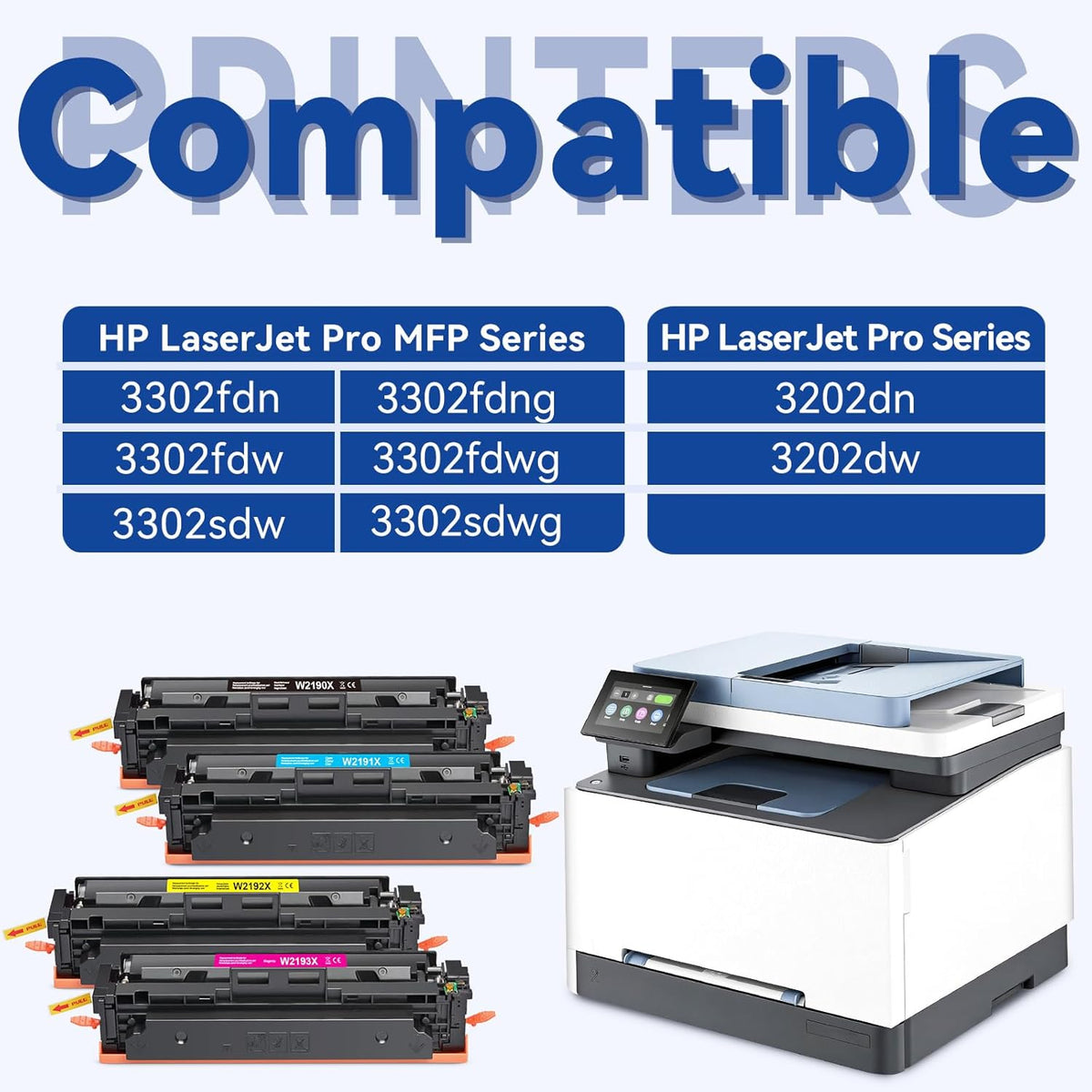 Toner Set – Tonercartridge – Laserjet Toner – Kleuren Toner – 4-delige Set – Compatibel Met HP MFP Printers – Slimme Chip Plug & Play – Hoge Paginaopbrengst