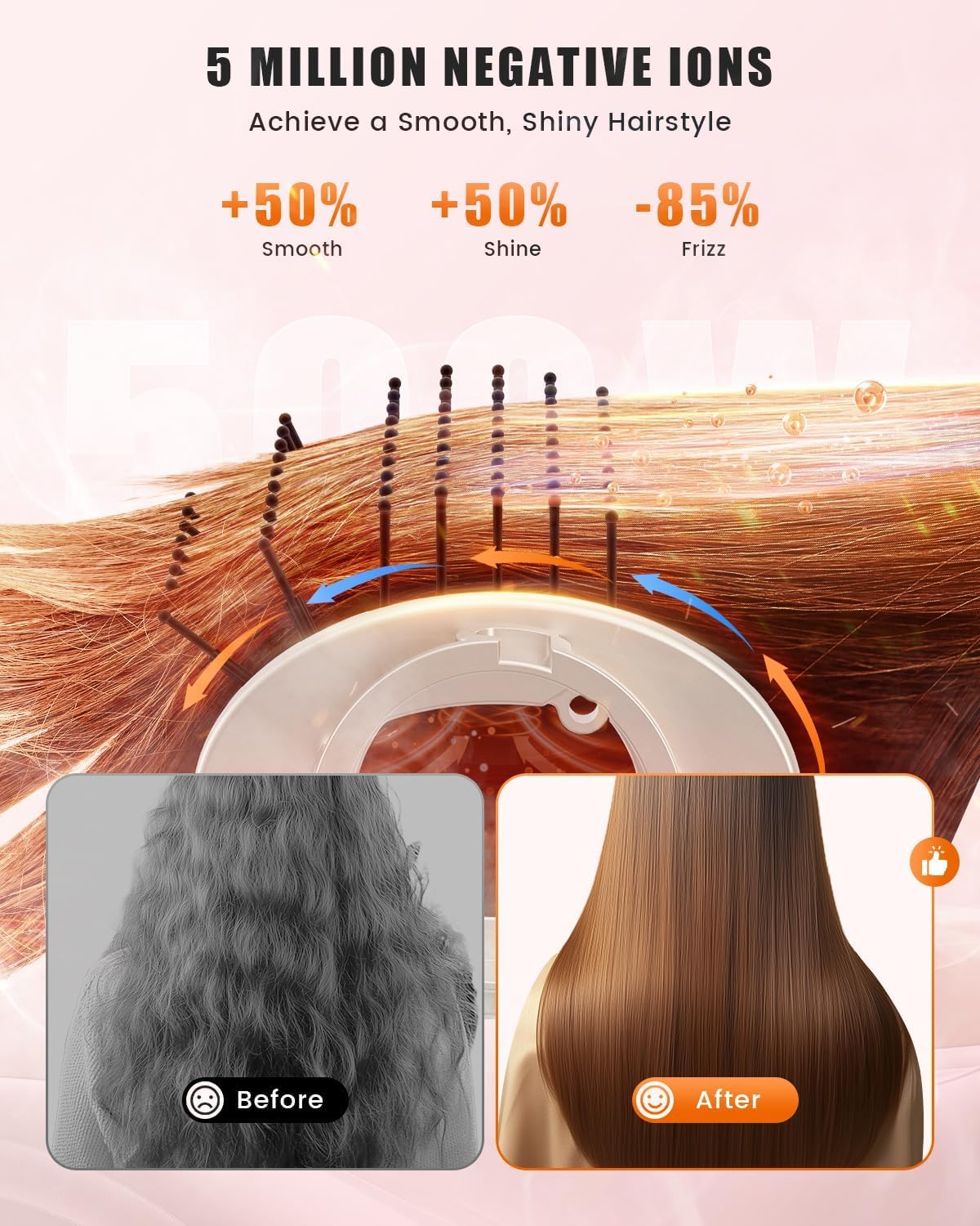 Air Styler & Haardroger – Föhnborstel – Krulborstel – Stylingborstel – Haarstyler – 8-In-1 Met Opbergkoffer – Automatische Krulfunctie