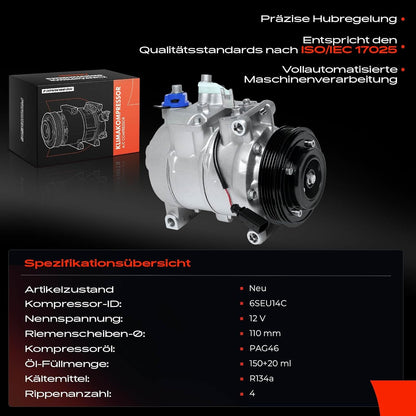 Frankberg ACP484000P Airconditioning Airconditioning Airconditioning Magnetische koppeling Compressor voor airconditioning Vervanging #