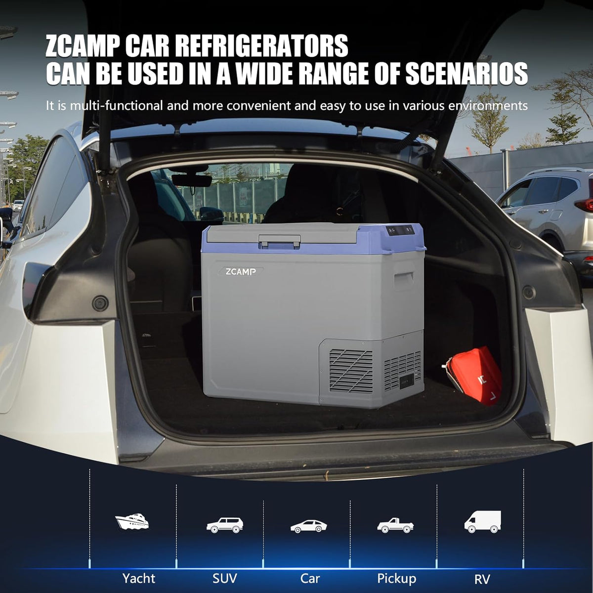 GE50 50L Koelbox, 12V, Mini-Koelkast, Elektrische Compressor, Auto-Koelkast, Camping, Vriesbox, Klein, Draagbaar, Voor Auto, Vrachtwagen, Boot, Camper