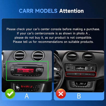 Hodozzy 4G + 64 GB autoradio voor Seat Ibiza 2009-2013 Android InCell touchscreen 9 inch Carplay Android Auto draadloos, radio 2 DIN auto voor Seat Ibiza GPS Bluetooth DSP WiFi FM RDS