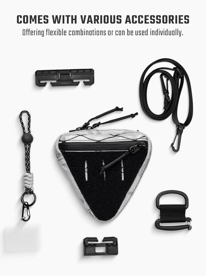 TACTICAL_GEEK Opslag A8 Mini EDC Pouch, Multifunctionele Organisatie Opslag, Kleine Gear Organizer met Riem, Utility Rits Pouch voor Dagelijks Dragen (X-PAC Multicam Alpine), X-pac Multicam Alpine