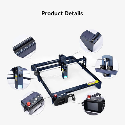 ATOMSTACK A10 PRO lasergraveermachine, 10W lasersnijder, 50W effect hoge precisie CNC-lasersnijden, 0,08 mm laserfocus, 410 x 400 mm groot gebied