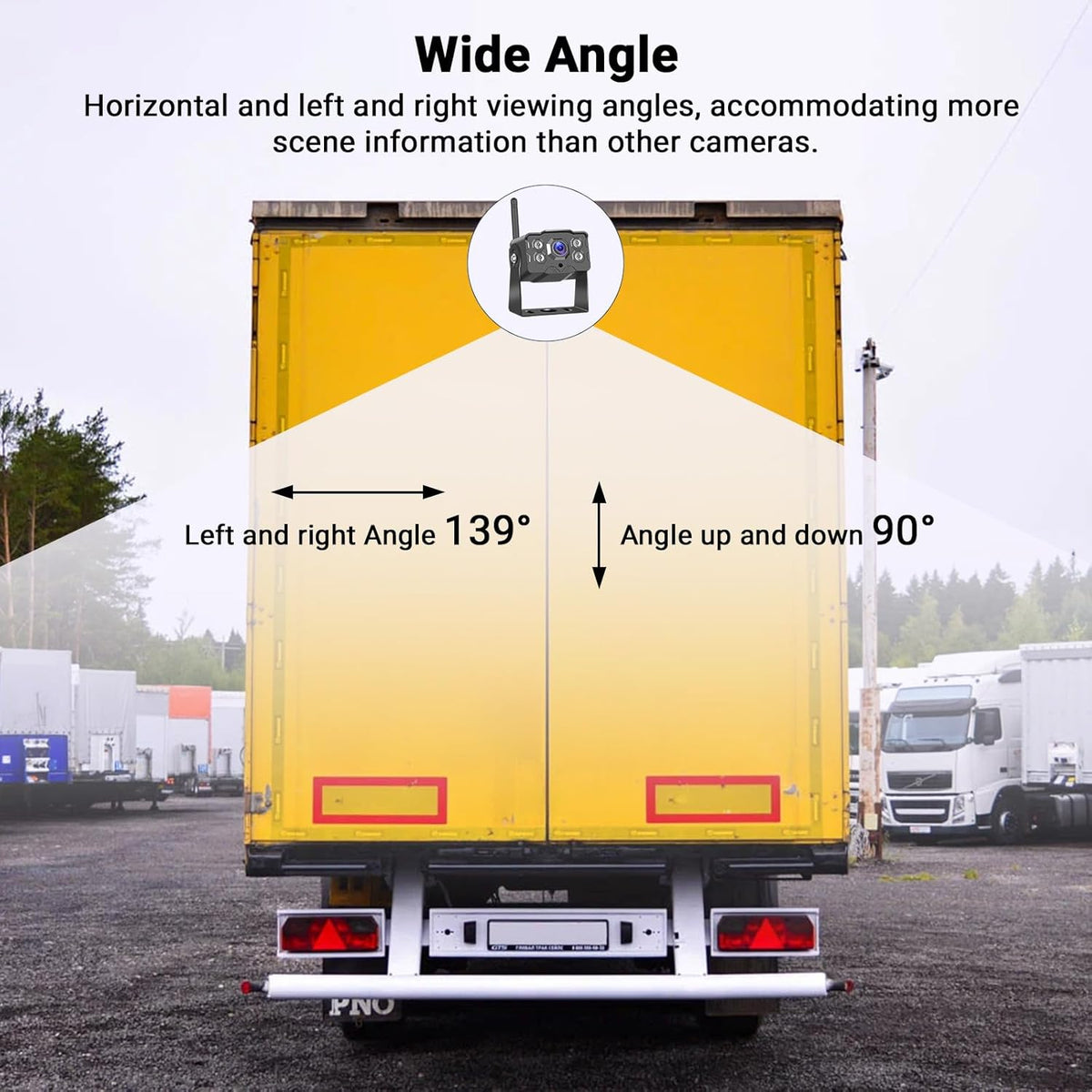 Hikity draadloze digitale achteruitrijcamera met 7 inch touchscreen met nachtzicht 1080P HD IP68 waterdichte camera voor auto/camper/vrachtwagen/SUV