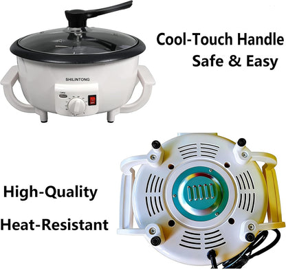 Elektrisch koffierooster, koffiebonen-noten-pinda-cashew-astania-roostermachine voor het huishouden, instelbare temperatuur, capaciteit 750 g (zonder timerfunctie)