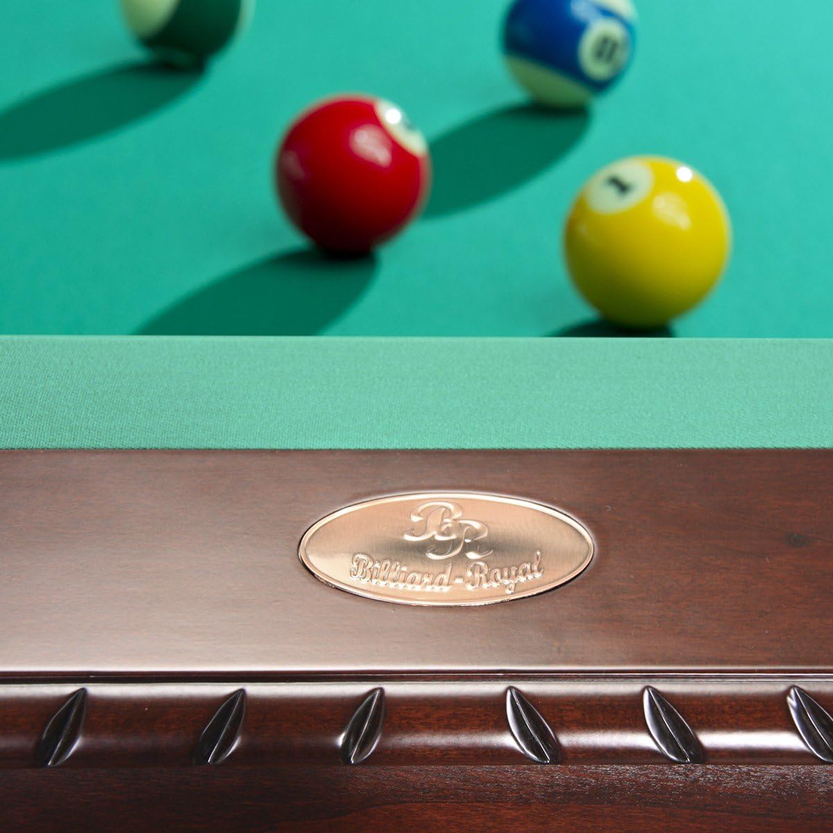 Billiard table pool table model Apollo 9 ft with high-quality K-55 band rubber and free choice of cloth, cloth colour: yellow green - QUORE