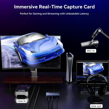 HDMI Video Grabber – Capture Card – Video Capture Card – HDMI Capture Card – Opnamekaart – 4K60 Pass-Through – Bijna Nul Latentie