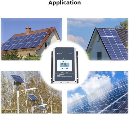 EPEVER 50A MPPT Solar Charge Controller 12V/24V/36V/48V met LCD Display, Open Circuit Voltage tot 150V voor Sealed, GEL, Flooded en User - Tracer 5415AN