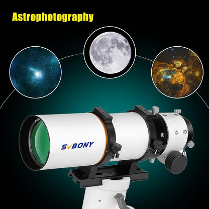 SVBONY SV503 Draagbare telescoop, 70ED F6 extra lage dispersie optische buis, micro-reductie rap focuser, voor astrofotografie en visuele astronomie