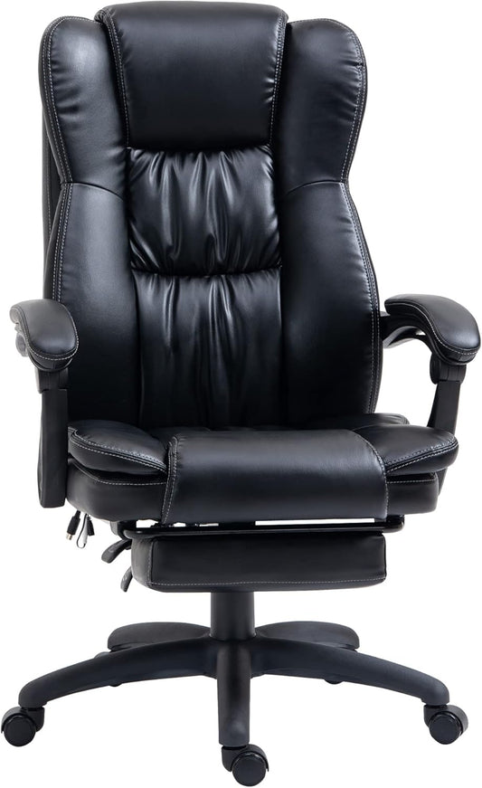 Massagebureaustoel – Bureaustoel – Stoel Met Massage – Draaistoel – Comfortabele Bureaustoel – 6 Trilpunten Met 5 Massageprogramma’s – Verstelbare Rugleuning Tot 135°