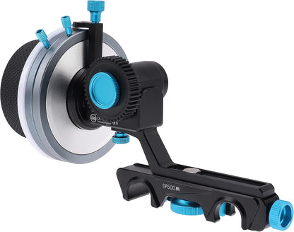 Fotga Upgraded DP500 Mark III Quick Release Dempen Follow Focus A/B Hard Stop voor 15mm Rods Rig Fit voor alle DSLR Videocamera's als Blackmagic BMCC BMPCC Canon 5D MarkII MarkIII 5DIV Sony A7R A7RII A7 A7II A7S A7SII Panasoic GH3 GH4 Nikon D500 BMPC URSA