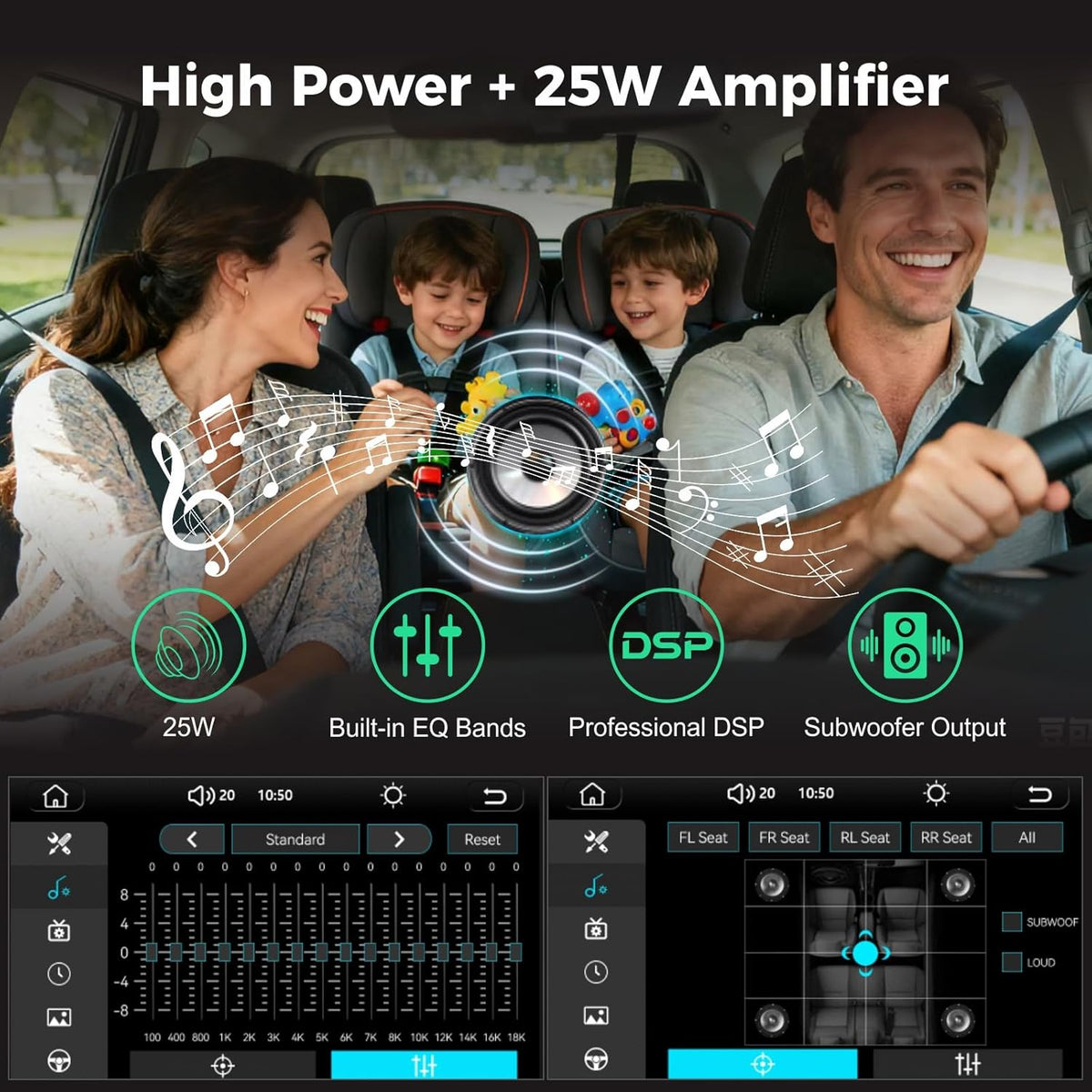Auto Audio voor VW Systeem Upgrade OEM Hi-Fi geluidskwaliteit | Bluetooth 5.0 met draadloze Carplay Andriod Auto DSP Audio systeem Smart Sound aanpassing | Plug-and-Play voor VW Golf/Passat/Tiguan
