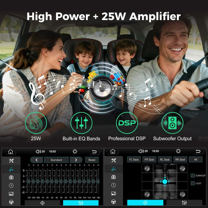 Auto Audio voor VW Systeem Upgrade OEM Hi-Fi geluidskwaliteit | Bluetooth 5.0 met draadloze Carplay Andriod Auto DSP Audio systeem Smart Sound aanpassing | Plug-and-Play voor VW Golf/Passat/Tiguan