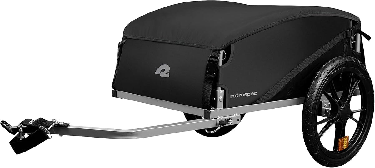 Retrospec Rover Hauler Cargo Bike Trailer met inklapbaar frame en weerbestendige stof, grote vrachtdrager, geschikt voor 20-29" fietswielen