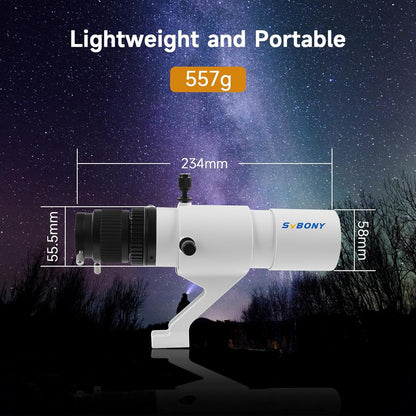 Guide Scope – Leidkijker – Mini Telescope – Autoguiding Lens – Achromatische Refractor – 50mm Lensdiameter – Dubbele Spiraalvormige Focuser
